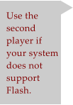 Use the second player if your system does not support Flash.
