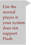 Use the second player if your system does not support Flash.